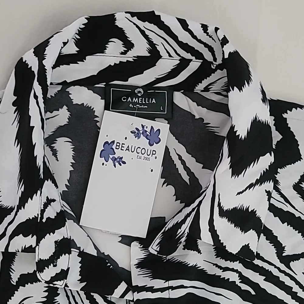 💫Black & WhiteTop Tunic Camellia By Affection Christina Zebra Print💫 - Picture 12 of 16